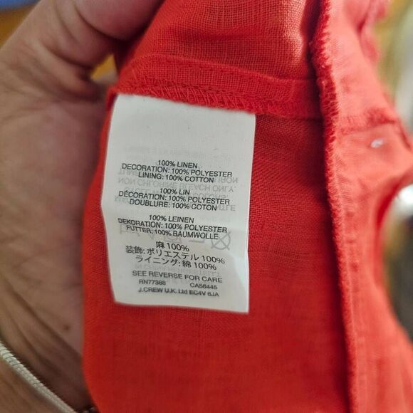 J Crew Black Label Tank Top Red Orange Size 2 - Picture 8 of 8